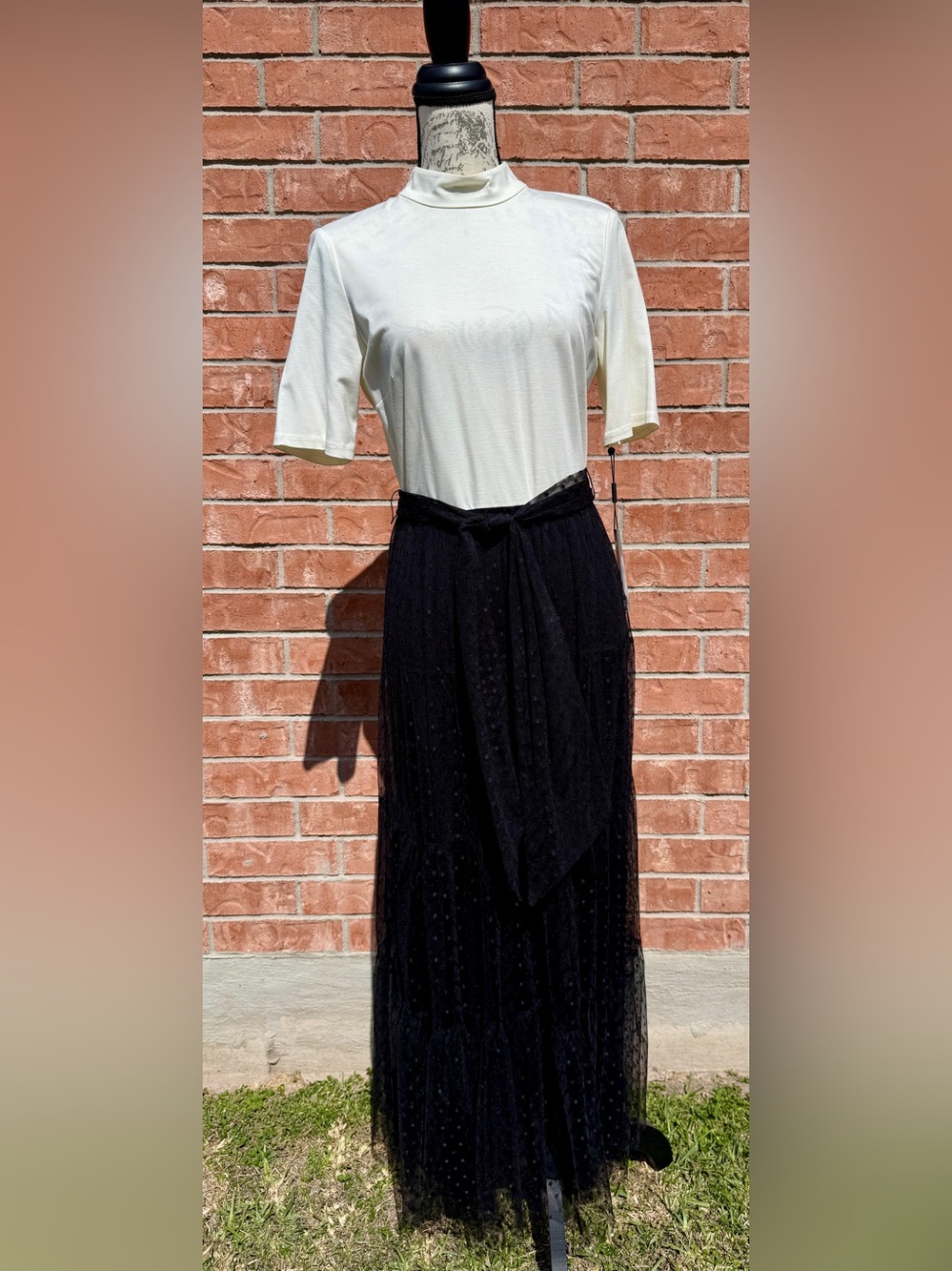 New Karl Lagerfeld Black Tulle Dress